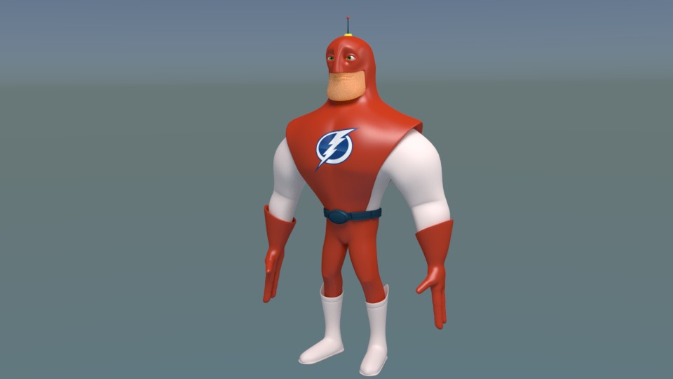 Super Hero model no Rig preview image 1
